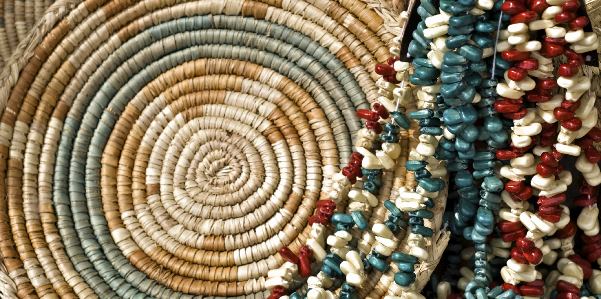 Indian Corn Beads and Basket
